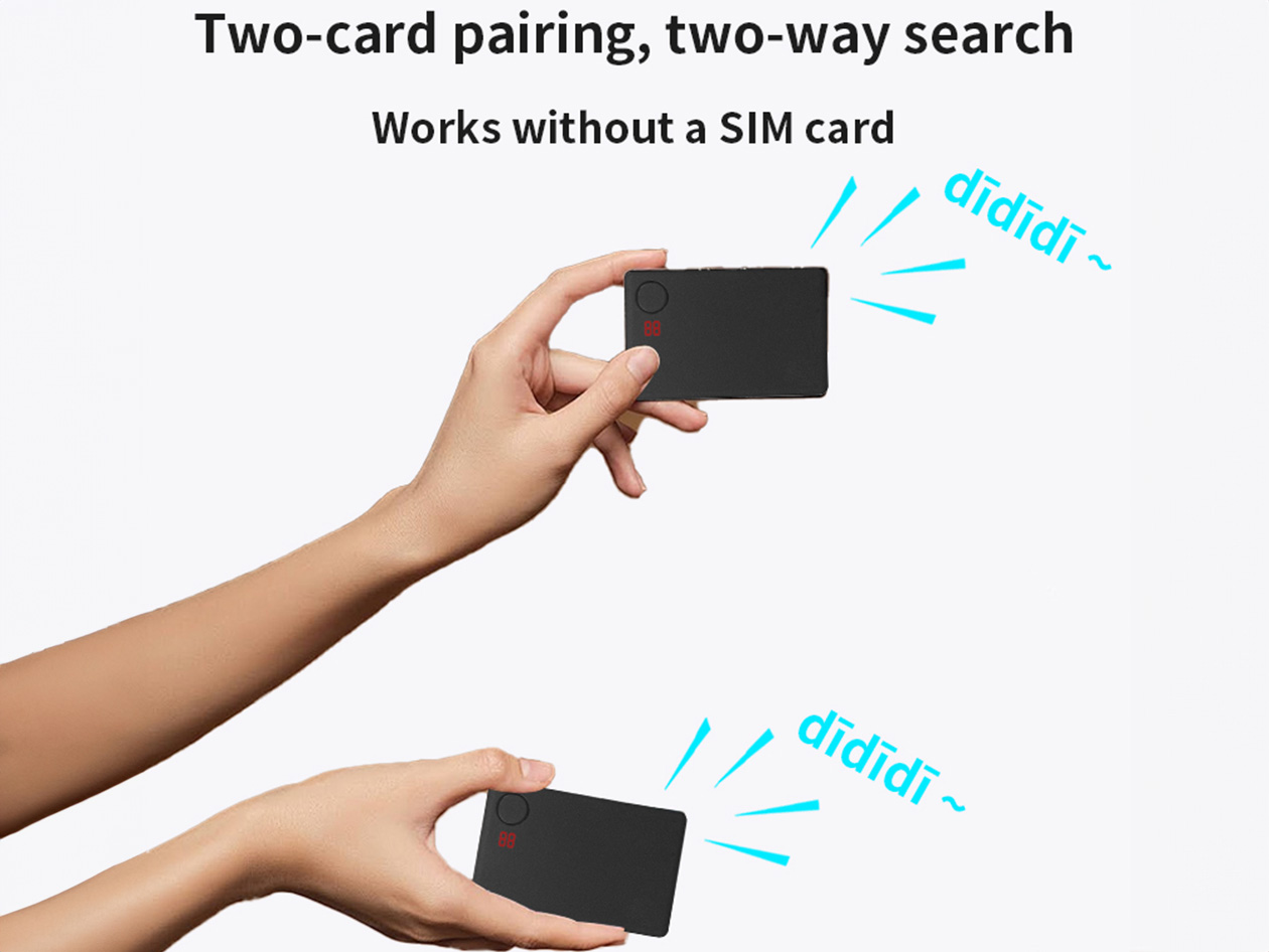Slim GPS Tracker Card for Android & Apple Find My