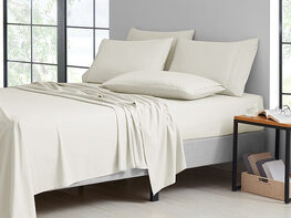 6-Piece Bamboo-Blend Comfort Luxury Sheet Set (Ivory/Queen)